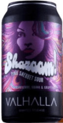 The Beer Drop Valhalla Brewing Shazaam Pink Sherbert Sour with Strawberry, Guava & Grapefruit